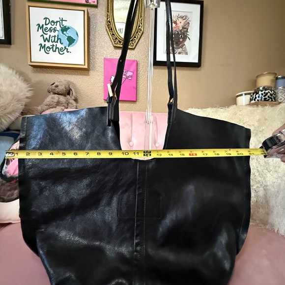 ALLSAINTS Soft Black Leather Hobo. Unique, large bag!! - Picture 4 of 15